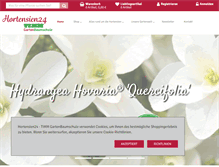 Tablet Screenshot of hortensien24.de
